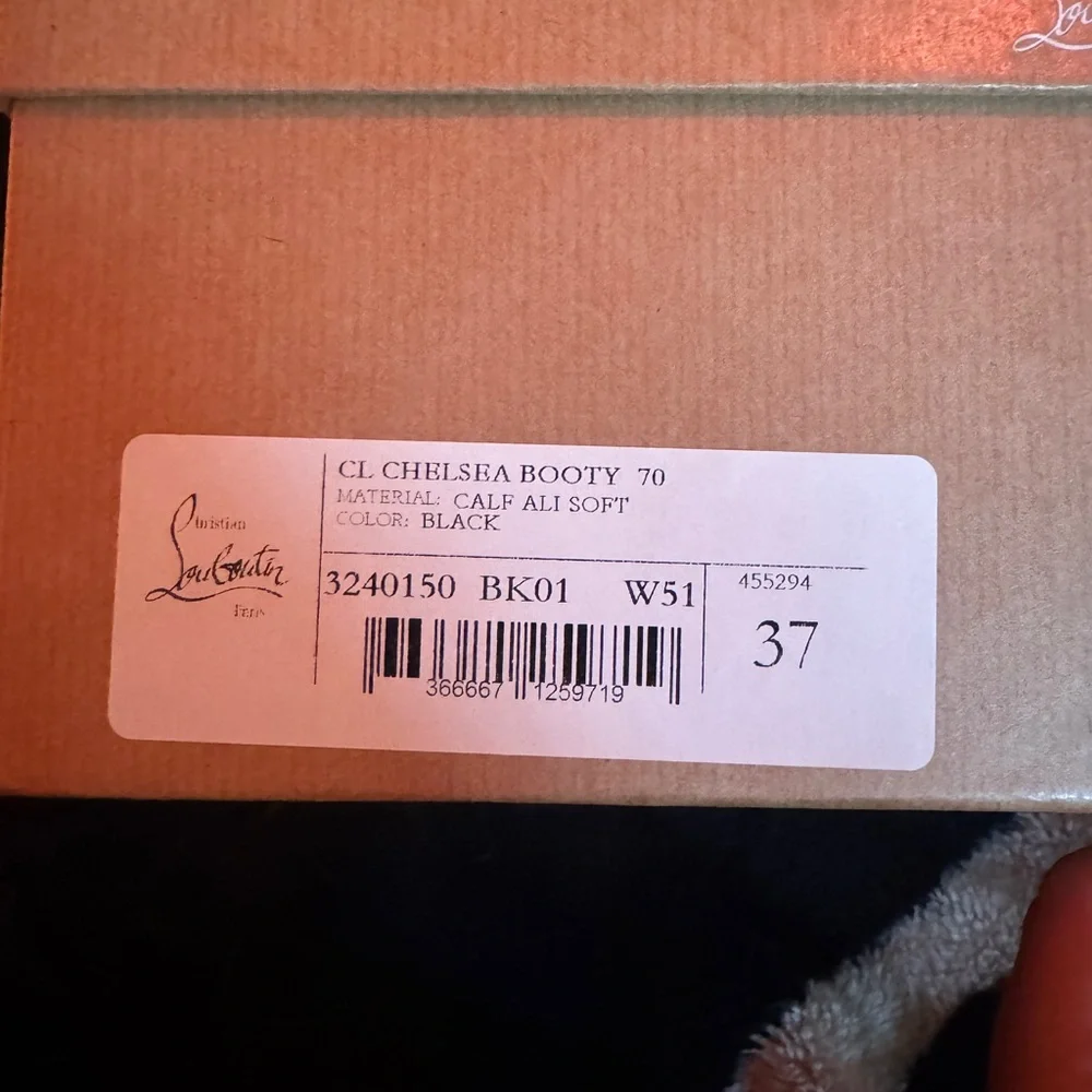 Christian Louboutin Black Ankle Boots with Red Sole - Picture 8 of 9